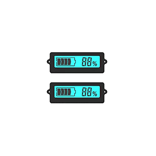 DollaTek 2-teiliges Messgerät, DC 8-63 V Blei-Säure-Batteriekapazitätstester 12 V-48 V LCD-Anzeige für Digitale Batterie-Monitoranzeige, Lithium-Batterie-Statusanzeige für universelles Auto-Fahrzeug von DollaTek