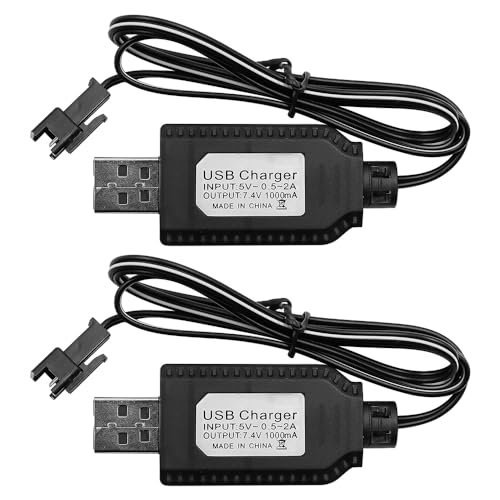 DollaTek 2PCS RC Auto Ladegerät 7,4 V Lipo Batterie Ladegerät mit SM-2P Port für 1/10 RC Auto SCX24 Splatter Ball Gun FPV Drone Crawler Quadcopter DollaTek 2PCS RC Auto Ladegerät 7,4 V Lipo Batterie Ladegerät mit SM-2P Port für 1/10 RC Auto SCX24 Splatter Ball Gun FPV Drone Crawler Quadcopter von DollaTek