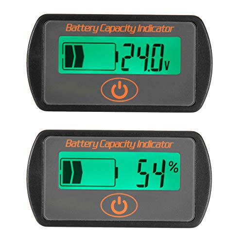DollaTek 2Pcs 12-60V LCD Digitalanzeige DC Voltmeter Kopf für Lithiumbatterie und Blei-Säure-Batterie - Grüne Hintergrundbeleuchtung von DollaTek