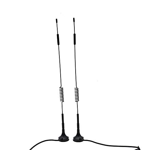 DollaTek 2Pcs 433MHz Unity Gain Omni, 12 Zoll Antenne mit Magnetfuß und SMA Stecker Impedanz 50 Ohm - 12DBI von DollaTek