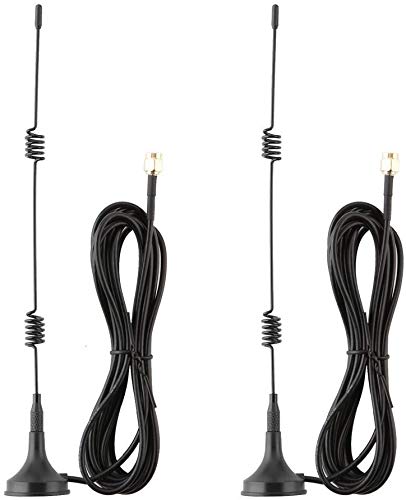 DollaTek 2Pcs 433 MHz Unity Gain Omni, 6,6 Zoll Antenne mit Magnetfuß und SMA Stecker Impedanz 50 Ohm - 7DBI von DollaTek