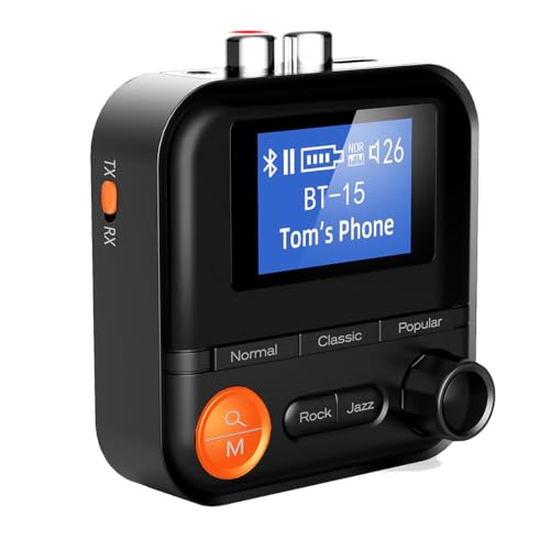 DollaTek 2-IN-1 Empfänger Bluetooth 5.2 Stereo-Adapter mit 3.5mm 2RCA-Unterstützung TIF-Karte für Autos Heim-Stereo-Lautsprecher kabelgebundene Kopfhörer von DollaTek