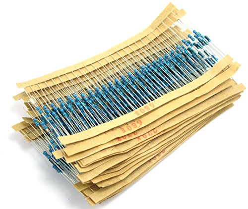 DollaTek 30 Werte 750 STK. Widerstandskit (10 Ohm - 1M Ohm / 25Stk) 1 / 4W Metallfilmwiderstände Sortiment von DollaTek