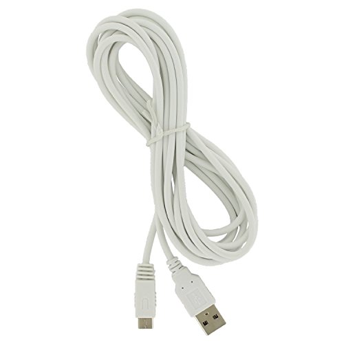 DollaTek 3M extra langes USB-Netzkabel ladekabel aus Wii U Gamepad (3 Meter) - Weiß von DollaTek