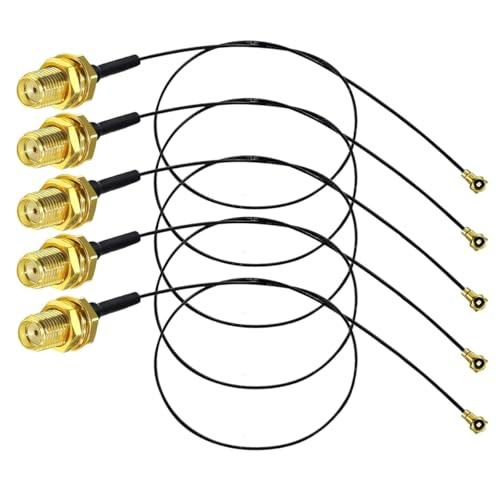 DollaTek 5Pcs 20cm / 7.8 "U.FL Mini PCI zum Verpolen SMA Pigtail Antenne WiFi Kabel IPEX zum SMA Pigtail Kabel WiFi Adapter FPV Antennen Transmitter - Äußere Spirale Innenloch von DollaTek