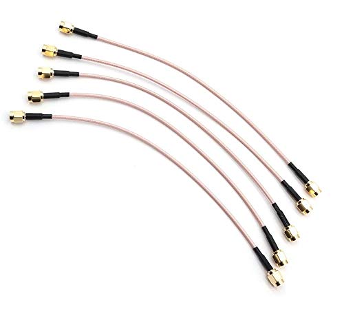 DollaTek 5Pcs 20cm 7.8 Zoll RG316 Drahtbrücke SMA-Stecker auf SMA-Stecker mit Verbindungsleitung HF-Koaxialkabel Antennenverlängerungskabel Adapterbrücke - Interne Nadel von DollaTek