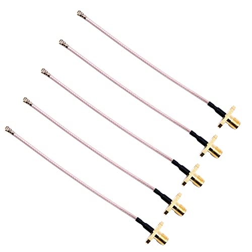 DollaTek 5Pcs Doppel Loch Flansch RG178 Linie IPEX Zu SMA Außenschraube Innenloch Adapterkabel - 10 cm von DollaTek