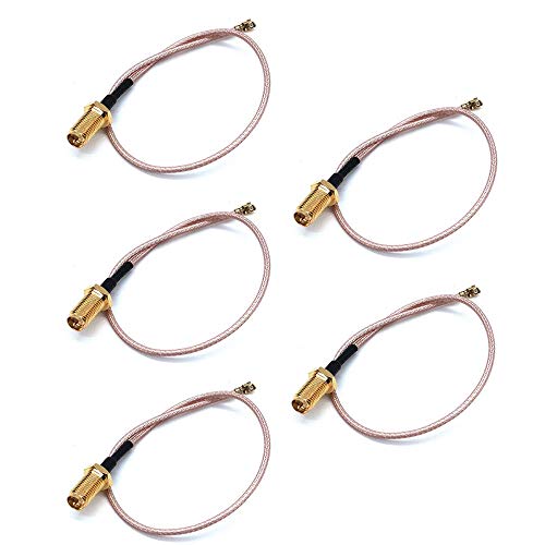 DollaTek 5Pcs SMA-Kabel RG178 Kabel Koaxialstecker WiFi-Antenne Adapterkabel SMA-Kit Verlustarmes FPV-Adapterkabel - IPEX auf SMA-Stecker 20 cm von DollaTek