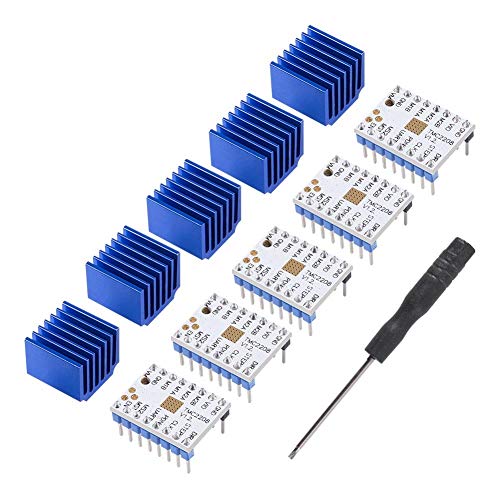 DollaTek 5Pcs Schrittmotortreiber TMC2208 für 3D-Drucker-Motherboard, verpackt mit Kühlkörper und Schraubendreher von DollaTek