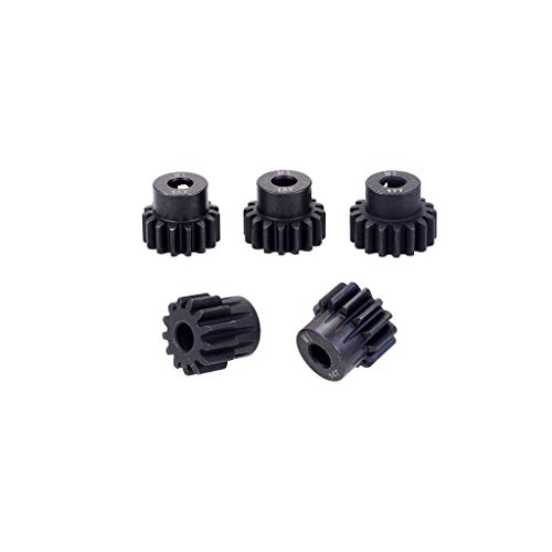 DollaTek 5pcs Schwarze Stahl Metall M1 5mm Ritzel Motor Zahnradsätze 13T 14T 15T 16T 17T Sprocket Motor Gear for Brushless 1/8 RC Car Engine DollaTek 5pcs Schwarze Stahl Metall M1 5mm Ritzel Motor Zahnradsätze 13T 14T 15T 16T 17T Sprocket Motor Gear for Brushless 1/8 RC Car Engine von DollaTek