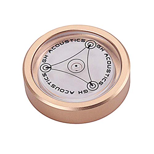 DollaTek Alloy LP Disc Stabilizer Plattenspieler Balanced Bubble Spirit Level für Phonograp Vinyl Record Vibration Zubehör - Gold von DollaTek