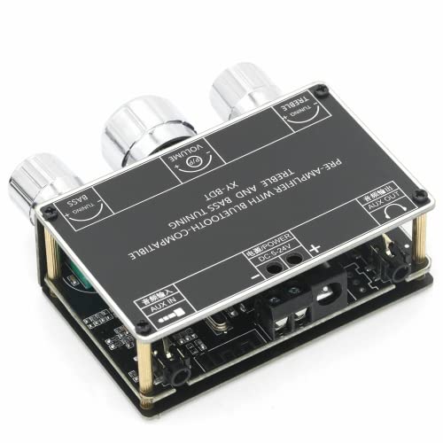 DollaTek Bluetooth 5.1 Audio Receiver Decoder Dual Channel Stereo Tone Board Lautstärkeregler Treble Bass Tonal Preamp Amp für Verstärker von DollaTek
