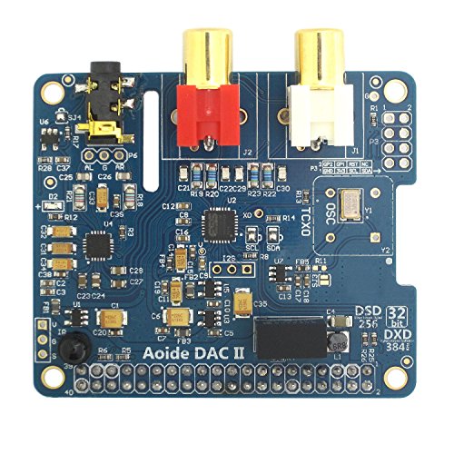 DollaTek DAC II HiFi Soundkarte | ES9018K2M | 384 kHz / 32-Bit | Hochauflösend | DSD-Format unterstützt | Für Raspberry Pi 3 Modell B / 3B / 2B von DollaTek