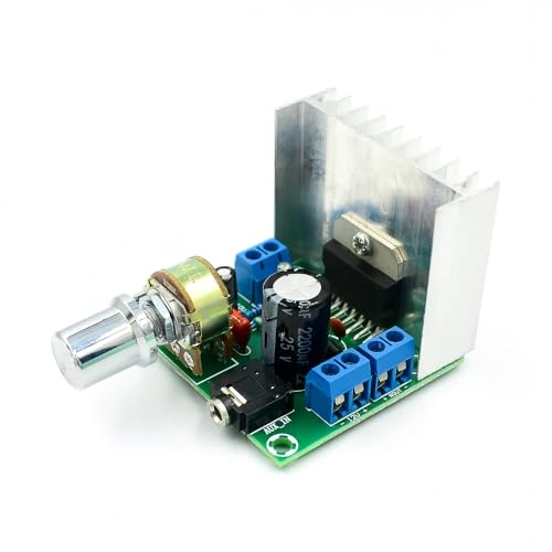 DollaTek DC 9-15V TDA7297 Stereo-Verstärker Audio-Verstärker 15W + 15W Dual Channel LED-Anzeige Heatsink Potentiometerschraube von DollaTek