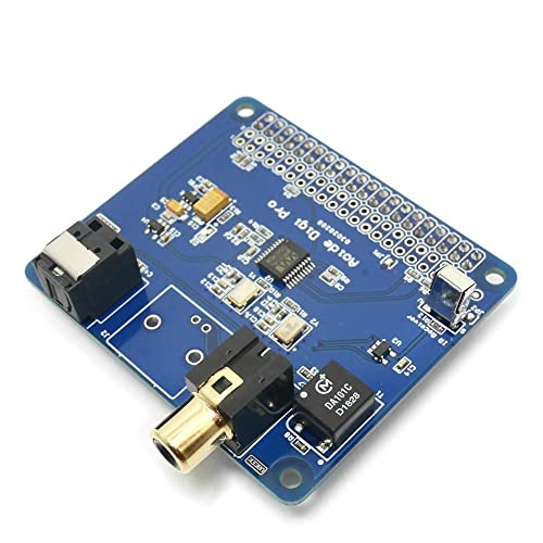 DollaTek HiFi Digi Pro Digitale Soundkarte für Raspberry Pi 4B/3B+/3B/2B | Zwei Oszillatoren | I2S SPDIF Glasfaser | 44,1 & 48 kHz | von DollaTek