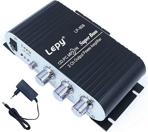 DollaTek LP-808 12V Mini Tragbarer kabelgebundener HiFi-Verstärker mit 3A-Netzteil für Autotelefon zu Hause - Schwarz DollaTek LP-808 12V Mini Tragbarer kabelgebundener HiFi-Verstärker mit 3A-Netzteil für Autotelefon zu Hause - Schwarz von DollaTek