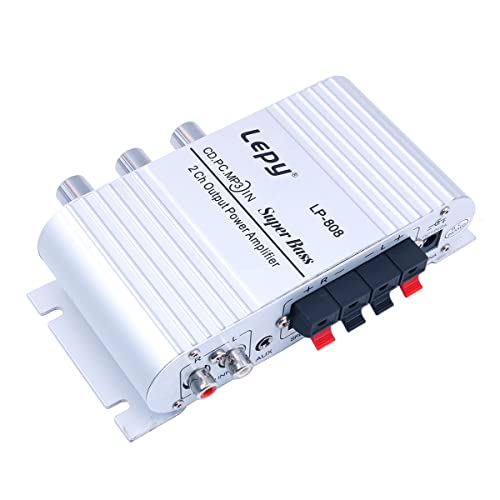 DollaTek LP-808 12V Mini Tragbarer kabelgebundener HiFi-Verstärker mit 3A-Netzteil für Autotelefon zu Hause - Silber DollaTek LP-808 12V Mini Tragbarer kabelgebundener HiFi-Verstärker mit 3A-Netzteil für Autotelefon zu Hause - Silber von DollaTek