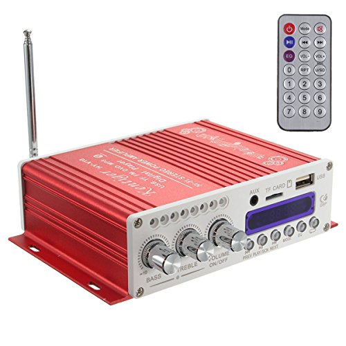 DollaTek Mini Bluetooth Hallo-Fi-Stereo-Audio-AMP Verstärker Bass Booster MP4 12V Unterstützung FM / MP3 / TF/USB/DVD für Auto-Motorrad-Auto-CD DVD von DollaTek