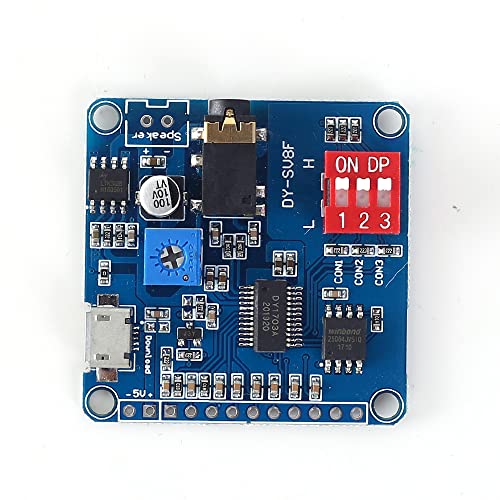 DollaTek Voice Sound Playback Modul Arduino MP3 Player Modul UART I/O Trigger Klasse D Verstärkerplatine 5W 8M Speicher SD/TF Karte von DollaTek