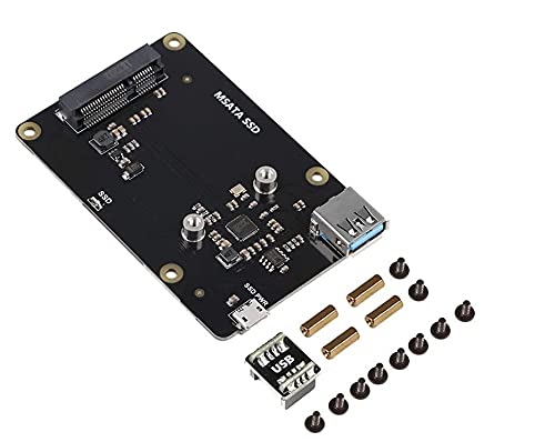 DollaTek X850 V3.0 mSATA SSD Speichererweiterungsplatine Upgrade-Version für Raspberry Pi 3 Modell B / 2B / B + von DollaTek