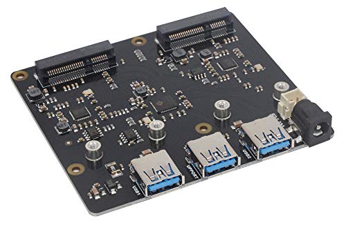 DollaTek X852 Dual MSATA SSD Shield Ideale Speicherlösung USB 3.0 für Raspberry Pi 1 Modell B + / 2 Modell B / 3 Modell B / 3 Modell B + von DollaTek