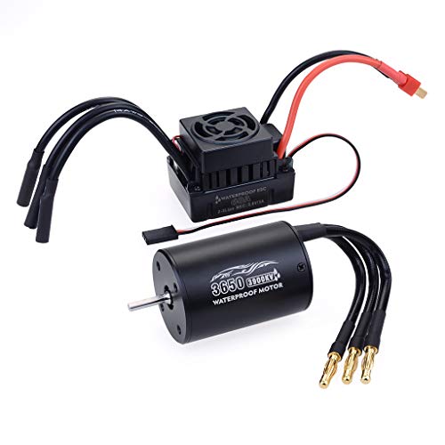 DollaTek wasserdichter bürstenloser 3650 3900KV Motor mit 60A Regler esc für 1/10 RC Car Truck von DollaTek