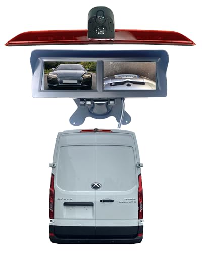 Dolphin Automotive Dual-Rückfahrkamera für Maxus Deliver 9 Van (Kamera mit 10,9 cm Dual-Dash-Monitor) von Dolphin Automotive