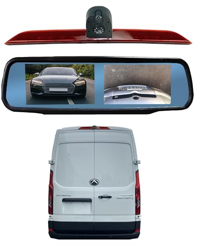 Dolphin Automotive Dual-Rückfahrkamera für Maxus Deliver 9 Van (Kamera mit 4,3 Zoll Dual-Spiegel-Monitor) von Dolphin Automotive