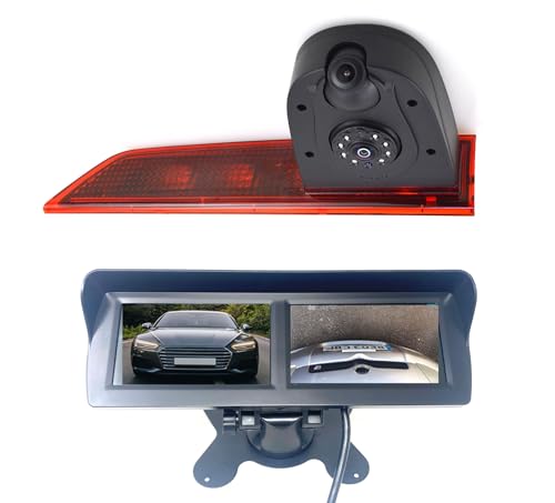 Dolphin Automotive Dual Van Rückfahrkamera passend für Ford Transit Custom 2012 - Mai 2016 (Leuchtmittel) ersetzt Bremslicht in der linken hinteren Tür (Kamera mit dualem 4,3 von Dolphin Automotive