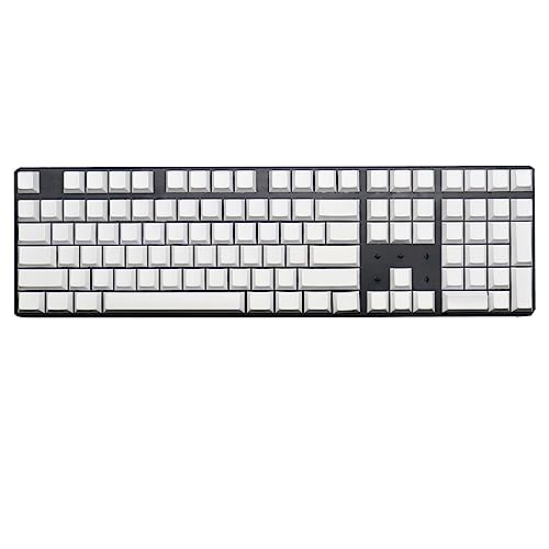 108-teiliges PBT-Tastenkappen-Set für Cherry MX-Schalter, mechanische Tastatur, Cherry OEM-XDA-Profil, kein Druck, weiße Tastenkappen, Set für Cherry MX-Schalter, weiße Tastenkappen 108-teiliges PBT-Tastenkappen-Set für Cherry MX-Schalter, mechanische Tastatur, Cherry OEM-XDA-Profil, kein Druck, weiße Tastenkappen, Set für Cherry MX-Schalter, weiße Tastenkappen von Domasvmd