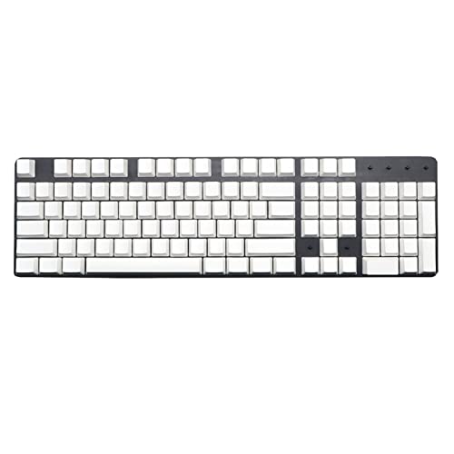 108-teiliges PBT-Tastenkappen-Set für Cherry MX-Schalter, mechanische Tastatur, Cherry OEM-XDA-Profil, kein Druck, weiße Tastenkappen, Set für Cherry MX-Schalter, weiße Tastenkappen 108-teiliges PBT-Tastenkappen-Set für Cherry MX-Schalter, mechanische Tastatur, Cherry OEM-XDA-Profil, kein Druck, weiße Tastenkappen, Set für Cherry MX-Schalter, weiße Tastenkappen von Domasvmd