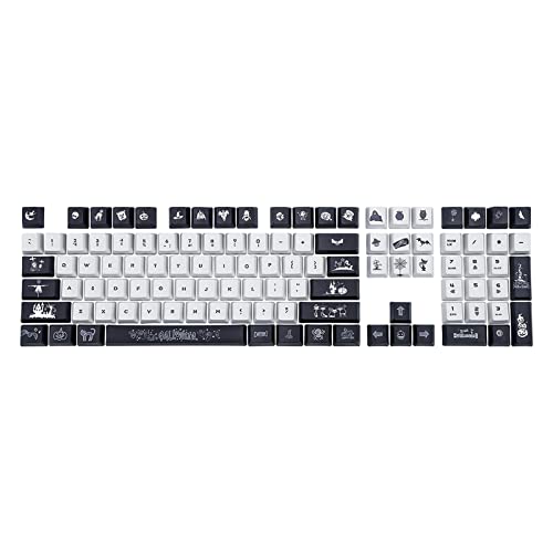 108Keys PBT-Tastenkappen, OEM-Profil, Farbstoff-Sublimationstastenkappe für Cherry MX Switch, mechanische Tastatur, Halloween-Thema, OEM-Profil-Tastenkappen, Pbt von Domasvmd