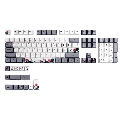 118 Tasten, 5 Seiten, Farbstoff-Sublimation, OEM-PBT-Tastenkappen, Lucky Nobori Carp, mechanische Tastatur-Tastenkappe, Kappe, 5 Seiten, Farbstoff-Sublimation von Domasvmd