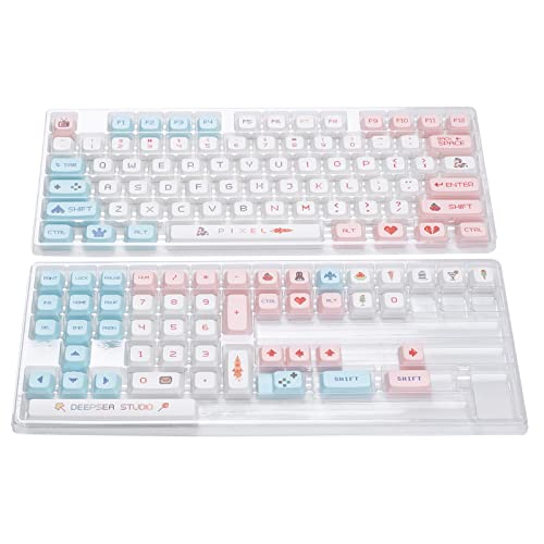 125-Tasten-Tastenkappen, Pixel-Kriegsthema, PBT-Sublimation, XDA-Höhe, mechanische Tastatur-Tastenkappe für Cherry MX-Schalter, personalisierbar von Domasvmd