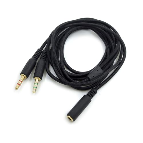 3,5 mm Stecker auf Buchse, 1 zu 2 Verlängerungskabel für Thundersnake Headsets, Kopfhörer, 3,5 mm Adapterkabel, Verlängerungskabel 3,5 mm Stecker auf Buchse, 1 zu 2 Verlängerungskabel für Thundersnake Headsets, Kopfhörer, 3,5 mm Adapterkabel, Verlängerungskabel von Domasvmd