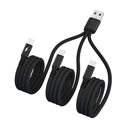 3-in-1 USB-auf-TypeC+-Micro-USB-Splitterkabel, USBC, KFZ-Ladekabel mit TypeC-Datenübertragung, 2 x Micro-USB-Ladekabel, geflochtenes Nylon-Ladekabel, Micro-USB-Kabel, geflochtenes Datenkabel, 5 A 3-in-1 USB-auf-TypeC+-Micro-USB-Splitterkabel, USBC, KFZ-Ladekabel mit TypeC-Datenübertragung, 2 x Micro-USB-Ladekabel, geflochtenes Nylon-Ladekabel, Micro-USB-Kabel, geflochtenes Datenkabel, 5 A von Domasvmd