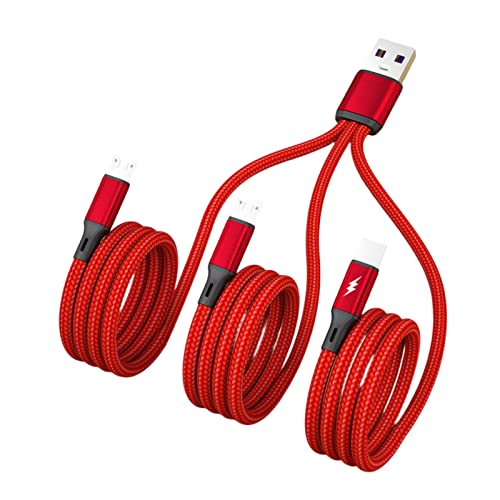 3-in-1 USB-auf-TypeC+-Micro-USB-Splitterkabel, USBC, KFZ-Ladekabel mit TypeC-Datenübertragung, 2 x Micro-USB-Ladekabel, geflochtenes Nylon-Ladekabel, Micro-USB-Kabel, geflochtenes Datenkabel, 5 A 3-in-1 USB-auf-TypeC+-Micro-USB-Splitterkabel, USBC, KFZ-Ladekabel mit TypeC-Datenübertragung, 2 x Micro-USB-Ladekabel, geflochtenes Nylon-Ladekabel, Micro-USB-Kabel, geflochtenes Datenkabel, 5 A von Domasvmd