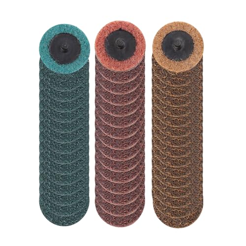 36 Stück Schleifscheiben 5,1 cm mit 6,35 mm Rollverriegelung, Scheibenhalter für Schleifmaschinen, Oberflächenvorbereitung, Farbentfernungsscheiben von Domasvmd