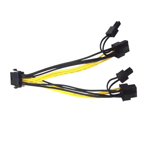 8-poliges auf 6+2-poliges Verlängerungskabel, effizientes 8-poliges auf 8-poliges 6+2-poliges Kabel für PCIE-Karte für VGA 18AWG, 8-polig auf doppelt 6+2-polig von Domasvmd