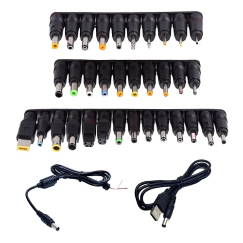 Domasvmd 1 Set Laptop-Netz-Zubehör DC 5,5 x 2,1 mit 34 Steckern im Lieferumfang enthalten, USB-Kabel, optionaler Netzadapter für Laptops Domasvmd 1 Set Laptop-Netz-Zubehör DC 5,5 x 2,1 mit 34 Steckern im Lieferumfang enthalten, USB-Kabel, optionaler Netzadapter für Laptops von Domasvmd
