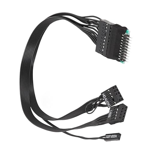 Domasvmd 24 AWG Strom-Schaltkabel für Computergehäuse, gewöhnliches Mainboard-Kabel, 19-polig, vorwärts auf rückwärts, Stecker auf Buchse Domasvmd 24 AWG Strom-Schaltkabel für Computergehäuse, gewöhnliches Mainboard-Kabel, 19-polig, vorwärts auf rückwärts, Stecker auf Buchse von Domasvmd