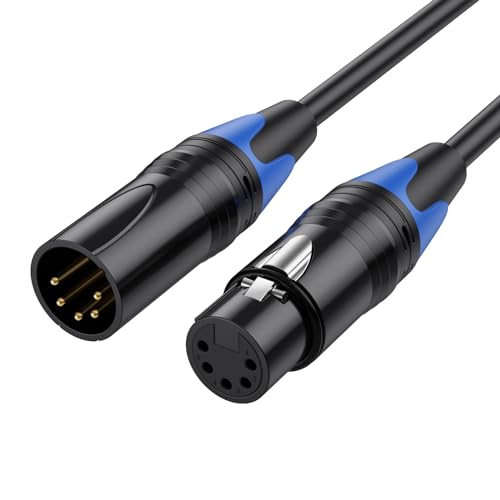 Domasvmd 5-poliger DMX512 Stecker auf Buchse, Mikrofon-Verbindungskabel, Verlängerungskabel für Mischpulte, Lautsprecher, Mikrofon, Verstärker, 5-poliger Stecker auf Buchse, DMX512 Verbindungskabel Domasvmd 5-poliger DMX512 Stecker auf Buchse, Mikrofon-Verbindungskabel, Verlängerungskabel für Mischpulte, Lautsprecher, Mikrofon, Verstärker, 5-poliger Stecker auf Buchse, DMX512 Verbindungskabel von Domasvmd