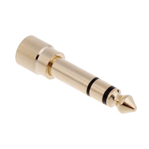 Domasvmd 6,35 mm auf 3,5 mm Adapter, plattiert, 6,35 Stecker auf 3,5 Buchse, Konverter für Kopfhörer, Digitalpiano, Tastatur, tragbarer Anschluss von Domasvmd