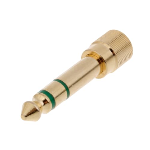 Domasvmd 6,35 mm auf 3,5 mm Adapter, plattiert, 6,35 Stecker auf 3,5 Buchse, Konverter für Kopfhörer, Digitalpiano, Tastatur, tragbarer Anschluss von Domasvmd