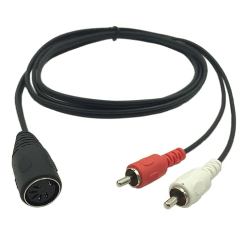 Domasvmd Adapterkabel DIN 5-polig auf 1,5 m, 5-polige DIN-Buchse auf 2 Stecker, Adapterkabel für Electrophonic 5-poligen DIN-Stecker auf 2 x Domasvmd Adapterkabel DIN 5-polig auf 1,5 m, 5-polige DIN-Buchse auf 2 Stecker, Adapterkabel für Electrophonic 5-poligen DIN-Stecker auf 2 x von Domasvmd