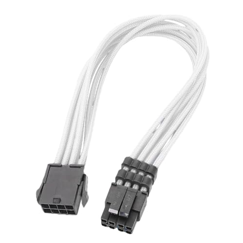Domasvmd CPU 8-poliges Strommodulkabel, Grafikkarten-Modularkabel, 8-polige Buchse auf 8-poligen (4+4) Stecker, geflochtenes Kabel, 30 cm, geeignet für verschiedene Mainboard-Modelle von Domasvmd