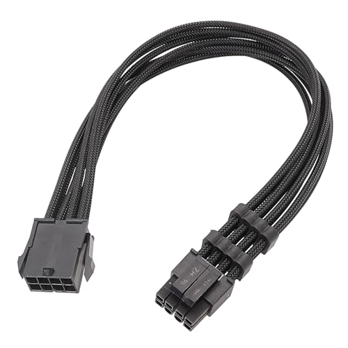 Domasvmd CPU 8-poliges Strommodulkabel, Grafikkarten-Modularkabel, 8-polige Buchse auf 8-poligen (4+4) Stecker, geflochtenes Kabel, 30 cm, geeignet für verschiedene Mainboard-Modelle von Domasvmd