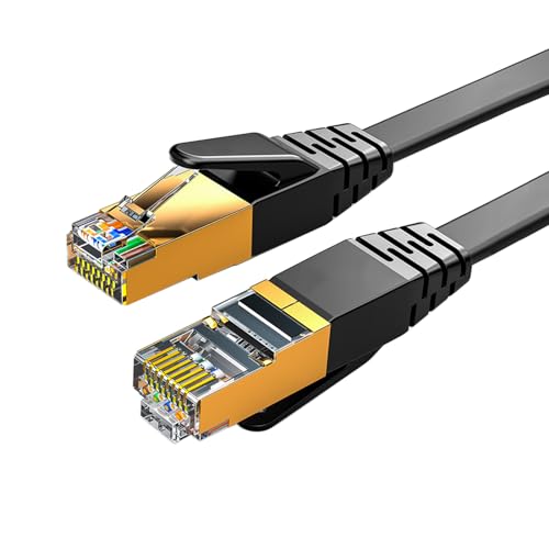 Domasvmd Cat7 Flachkabel, schnelle Geschwindigkeit, 10 Gbit/s, 7 RJ45, Ethernet-Netzwerklösung für Router und Modems, Flachkabel Domasvmd Cat7 Flachkabel, schnelle Geschwindigkeit, 10 Gbit/s, 7 RJ45, Ethernet-Netzwerklösung für Router und Modems, Flachkabel von Domasvmd
