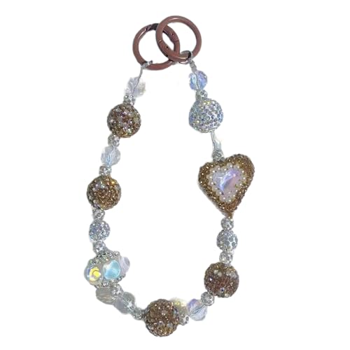 Domasvmd Handy-Armband mit Kordel, mit Perlen, für Damen und Mädchen, Strass-Armbänder Domasvmd Handy-Armband mit Kordel, mit Perlen, für Damen und Mädchen, Strass-Armbänder von Domasvmd