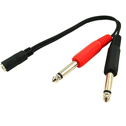 Domasvmd Kabel 3,5 mm auf 6,35 mm Splitter-AUX-Kabel, 2 Mono-Stecker, 6,5 auf 3,5 mm-Stecker, für Telefon zu Mixer, Verstärker, Lautsprecher, 3,5 mm Buchse, Mono Domasvmd Kabel 3,5 mm auf 6,35 mm Splitter-AUX-Kabel, 2 Mono-Stecker, 6,5 auf 3,5 mm-Stecker, für Telefon zu Mixer, Verstärker, Lautsprecher, 3,5 mm Buchse, Mono von Domasvmd